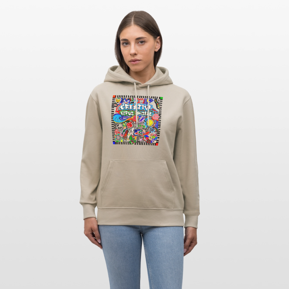 Unisex Bio-Hoodie mit CREATIVE VIRUS INSIDE PRINT - Beige