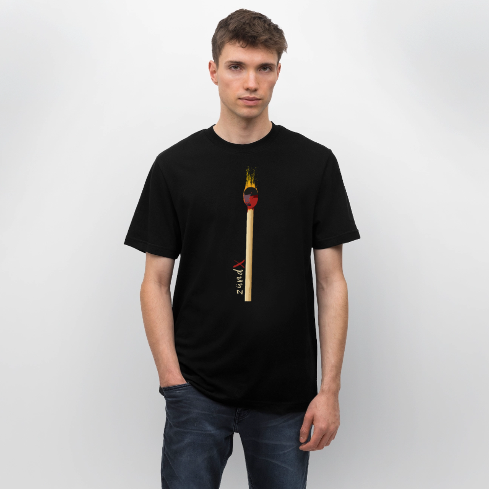 Unisex Bio-T-Shirt mit zündX PRINT - Schwarz