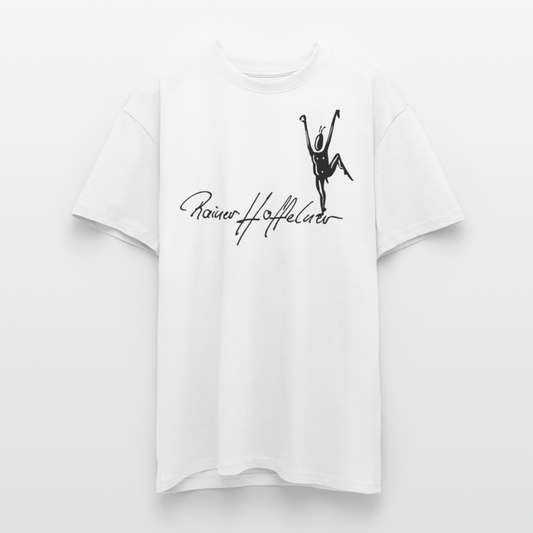 Heavy Oversize T-Shirt mit TUSCHEMÄNNCHEN PRINT - Weiß