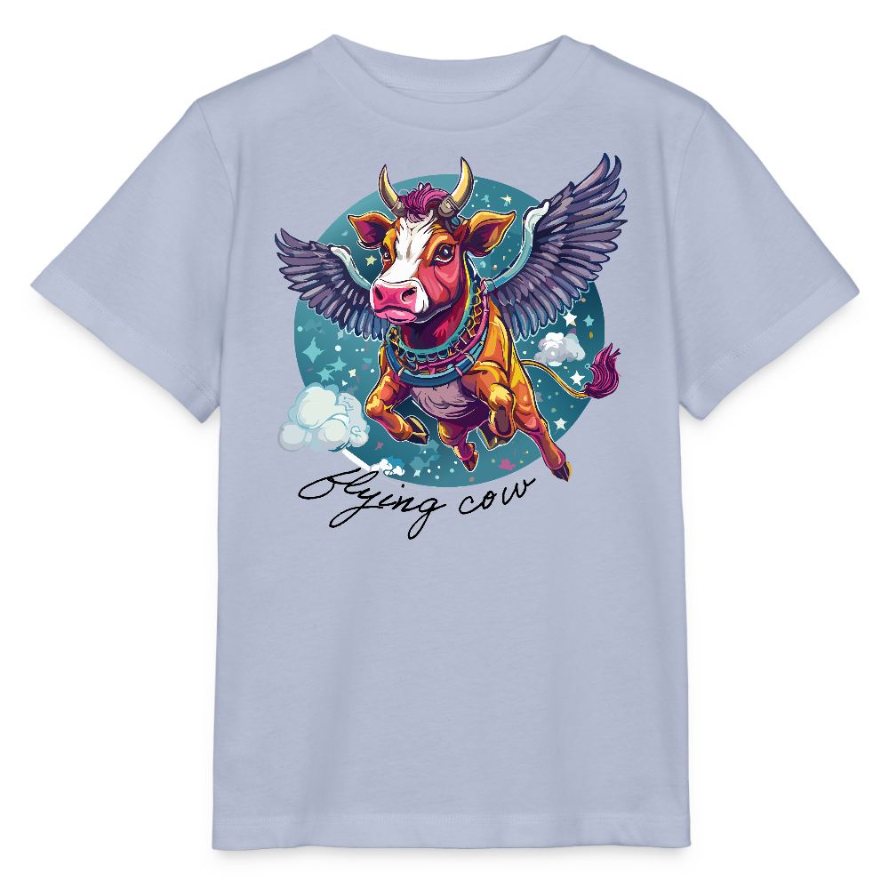 MNJS KIDS Bio T-Shirt mit FLYING COW PRINT - Lavendel-Violett