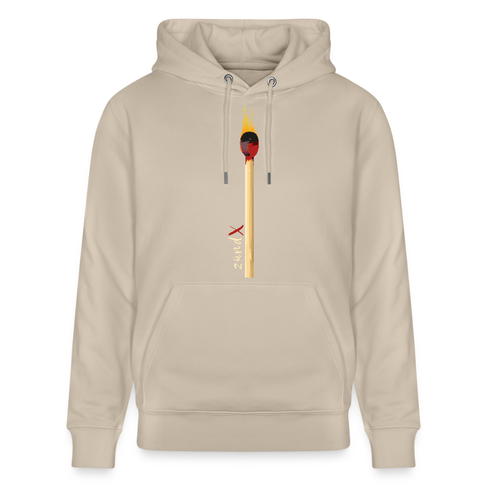 Unisex Hoodie mit zündX PRINT - Beige