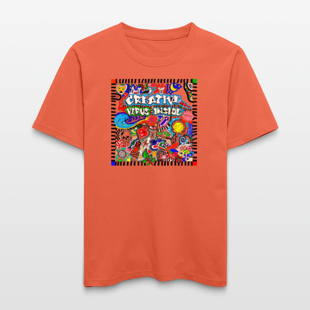 Unisex Bio-T-Shirt mit CREATIVE VIRUS INSIDE PRINT - Hellrot
