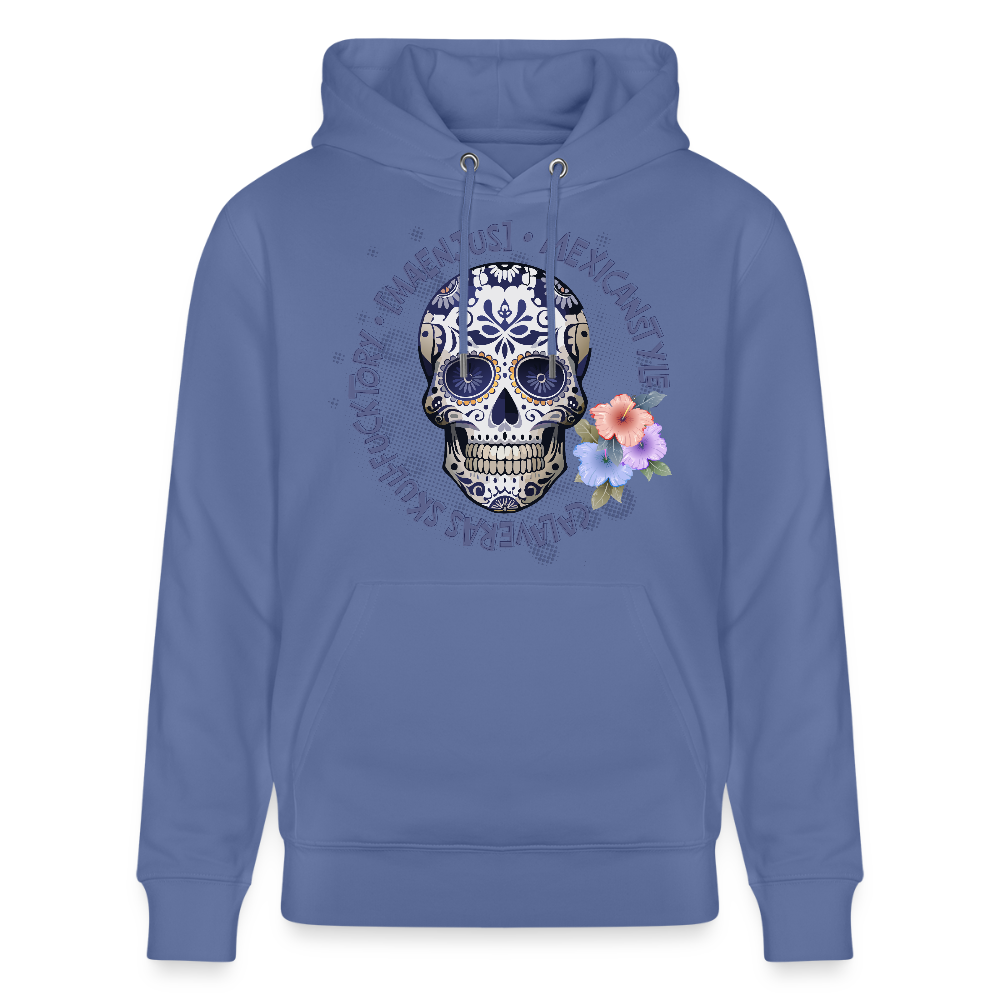 Unisex Bio-Hoodie mit MAENJUS MEXICANSTYLE PRINT - Blau