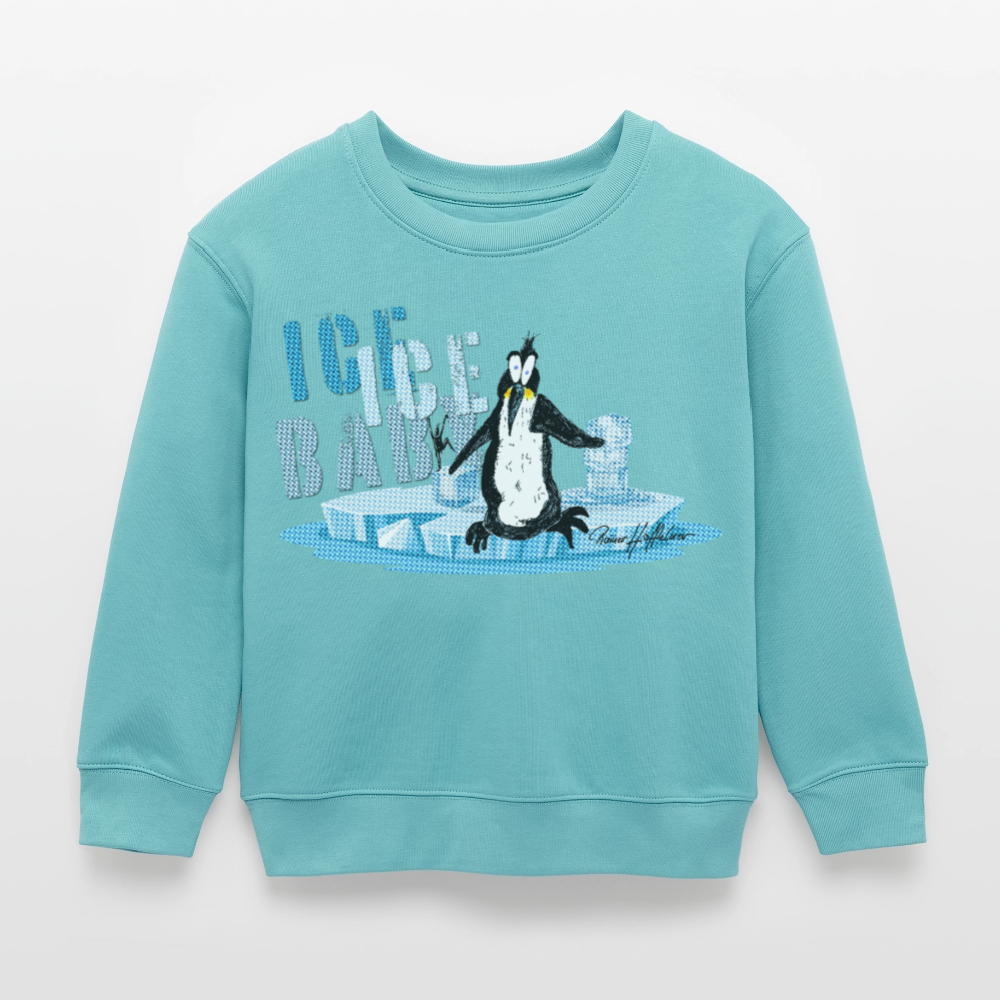 MNJS KIDS Mini Changer Bio Sweatshirt mit ICE ICE BABY PRINT - Pastelltürkis
