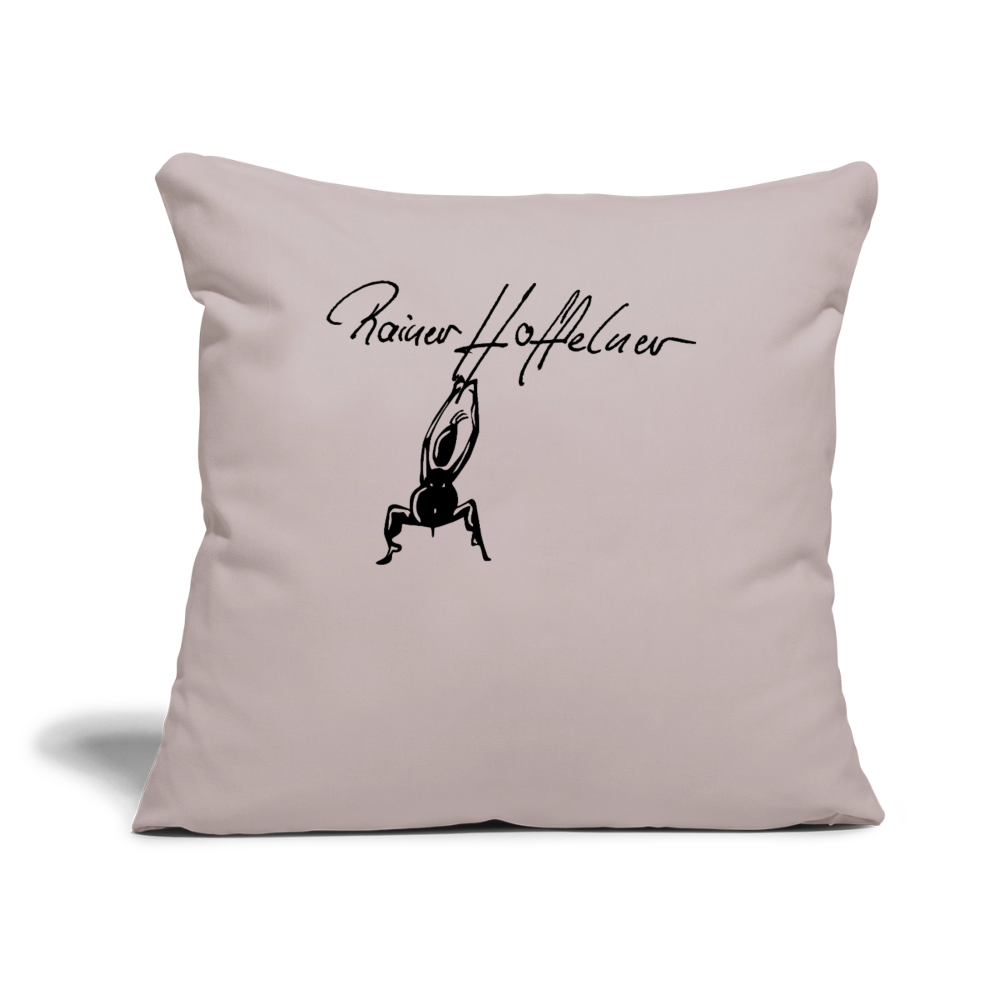 Sofakissenbezug 44 x 44 cm mit TUSCHEMÄNNCHN PRINT - helles Taupe