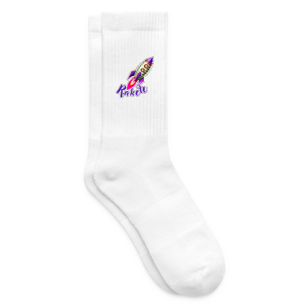 Tennissocken mit Rakete Print - Weiß