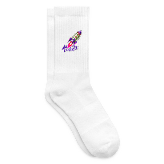 Tennissocken mit Rakete Print - Weiß