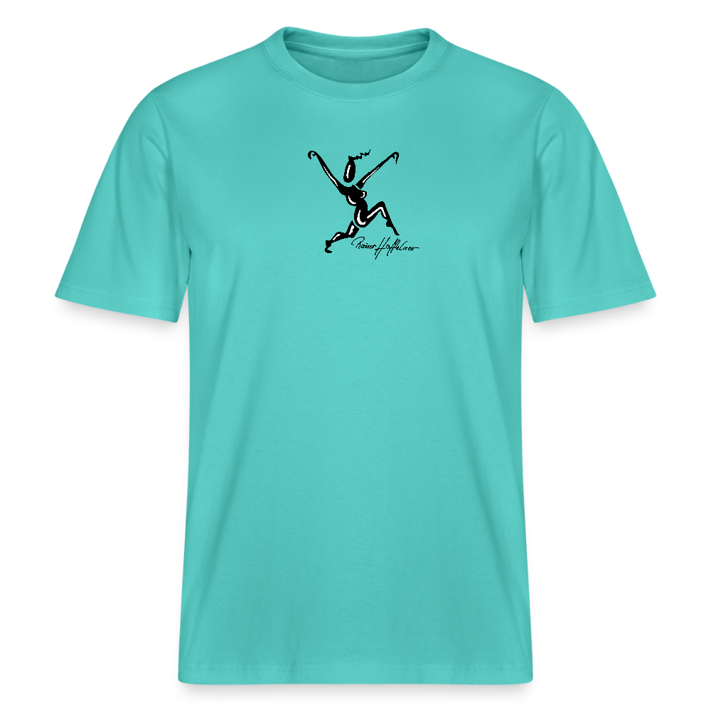 Unisex Bio-T-Shirt mit TUSCHEWEIBCHEN PRINT - Poolblau