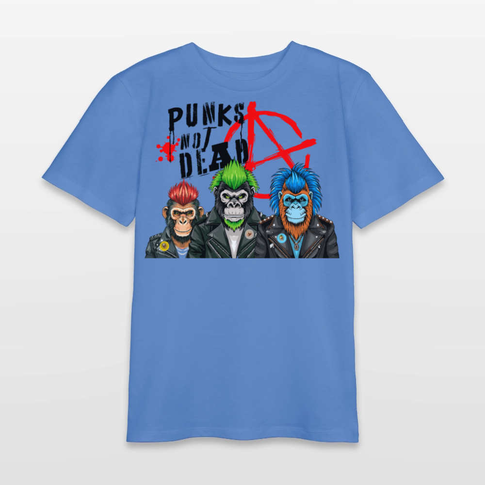 MNJS TEENS Bio T-Shirt mit PUNKS NOT DEAD PRINT - Blau