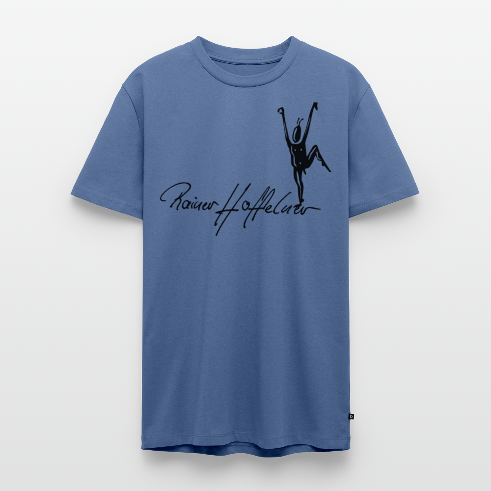 Männer Premium T-Shirt mit TUSCHEMÄNNCHEN PRINT - Taubenblau