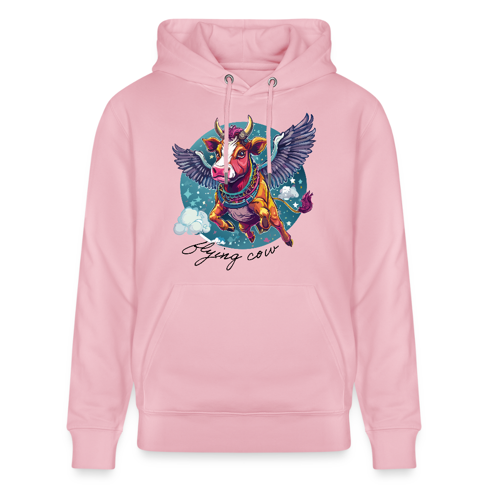 Unisex Hoodie mit FLYING COW PRINT - Hellrosa