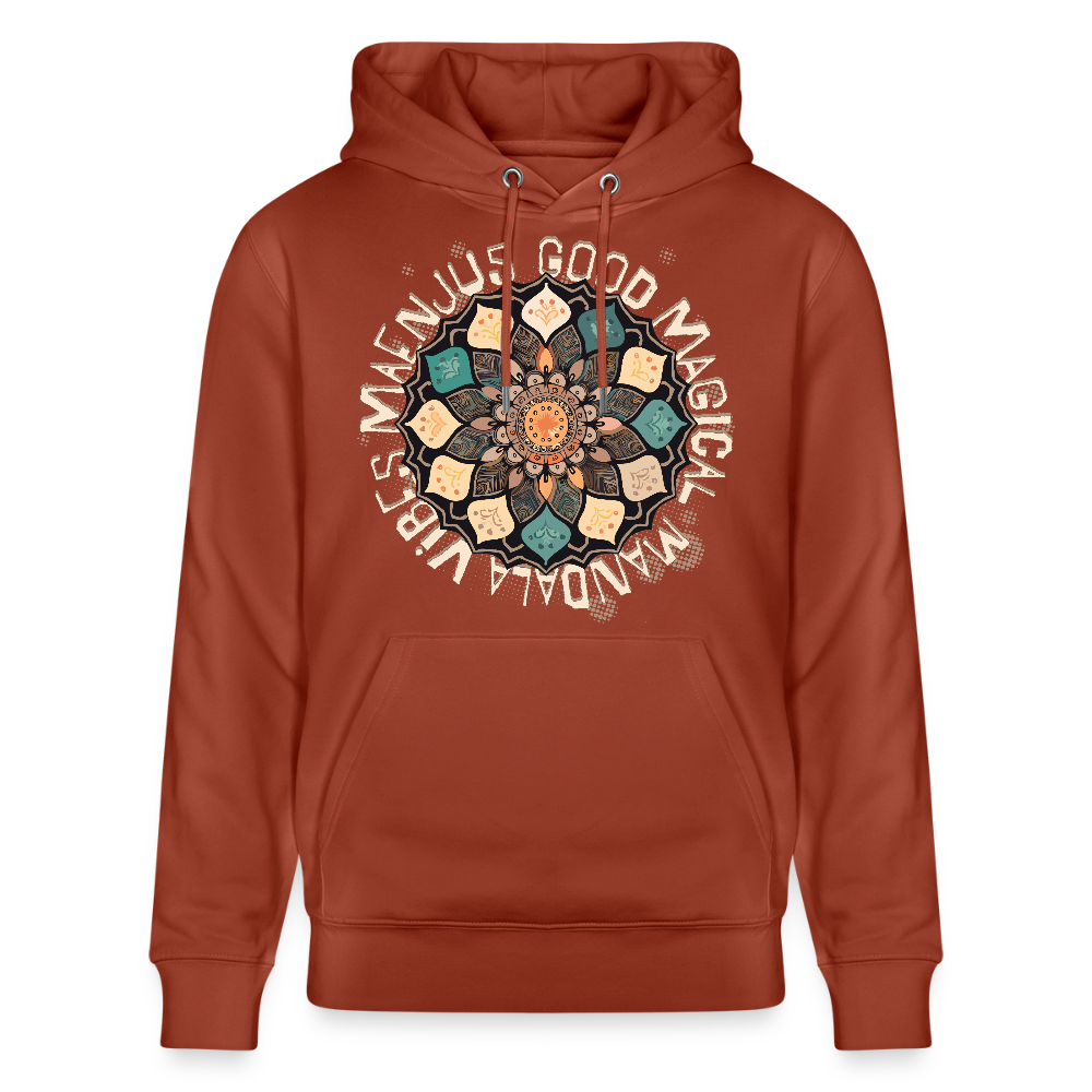 Unisex Bio-Hoodie mit MANDALA VIBES PRINT - Terrakotta