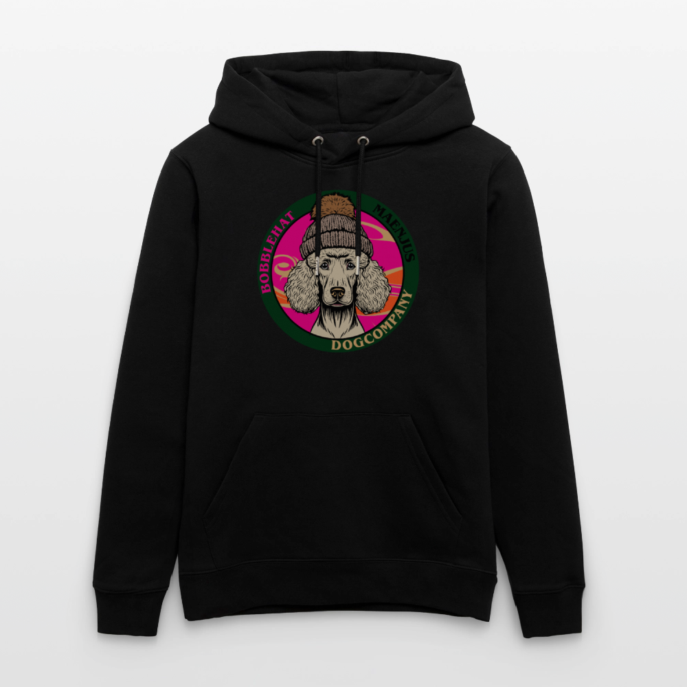 SUnisex Bio-Hoodie mit BOBBLEHAT DOGCOMPANY PRINT - Schwarz