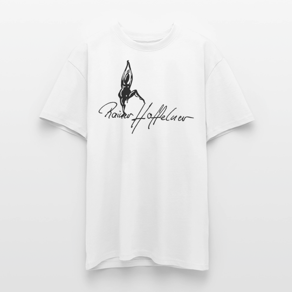 Heavy Oversize T-Shirt mit TUSCHEMÄNNCHEN PRINT - Weiß