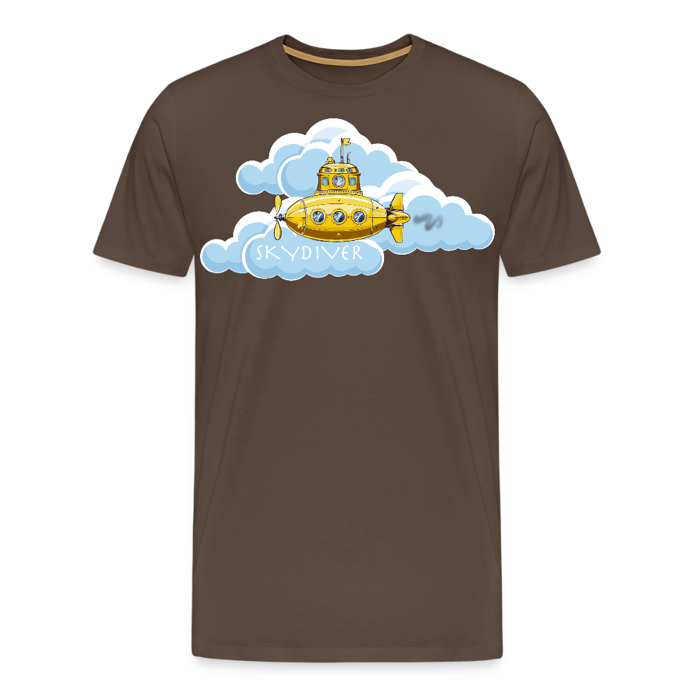 Männer Premium T-Shirt mit SKYDIVER PRINT - Edelbraun