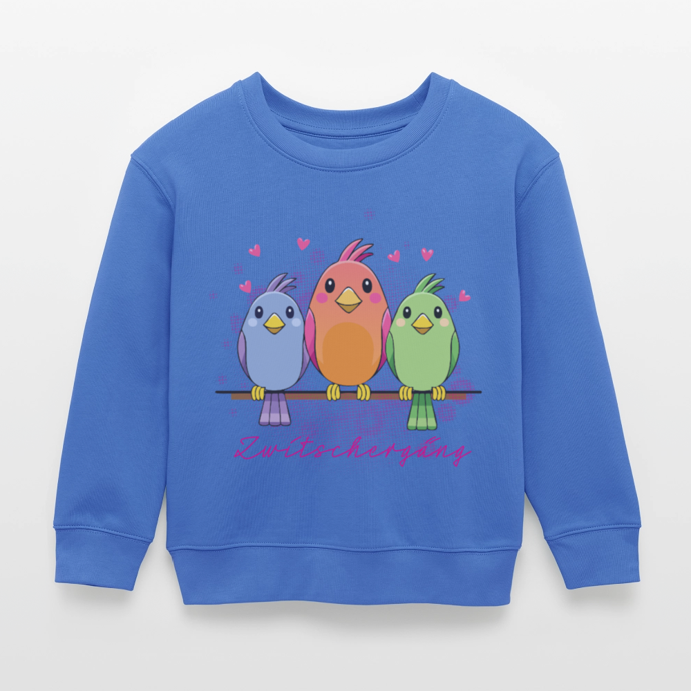 MNJS KIDS Mini Changer Bio Sweatshirt mit ZWITSCHERGÄNG PRINT - carolina Blue