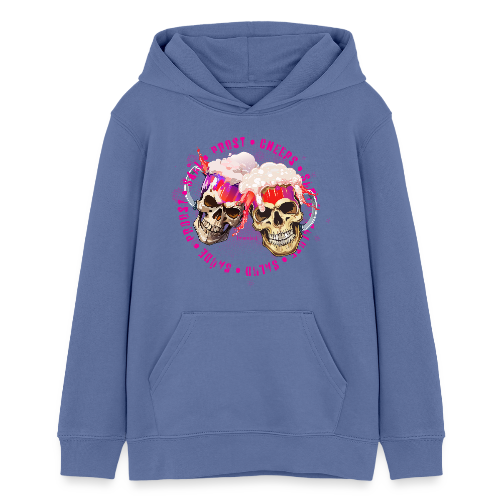 Teens Bio-Hoodie mit OKTOBERFEST EDITION GIRLS PRINT - Blau