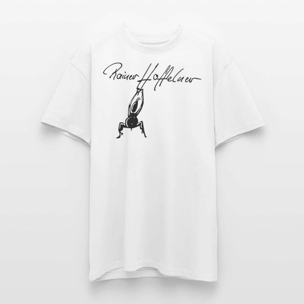 Heavy Oversize T-Shirt mit TUSCHEMÄNNCHEN PRINT - Weiß