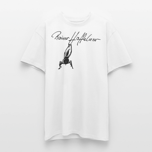 Heavy Oversize T-Shirt mit TUSCHEMÄNNCHEN PRINT - Weiß