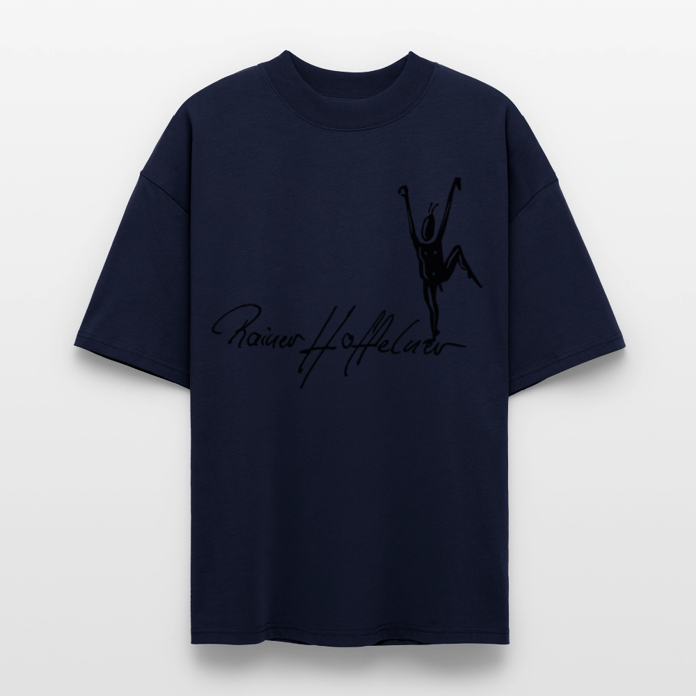 Oversized Unisex T-Shirt mit TUSCHEMÄNNCHEN PRINT - Navy