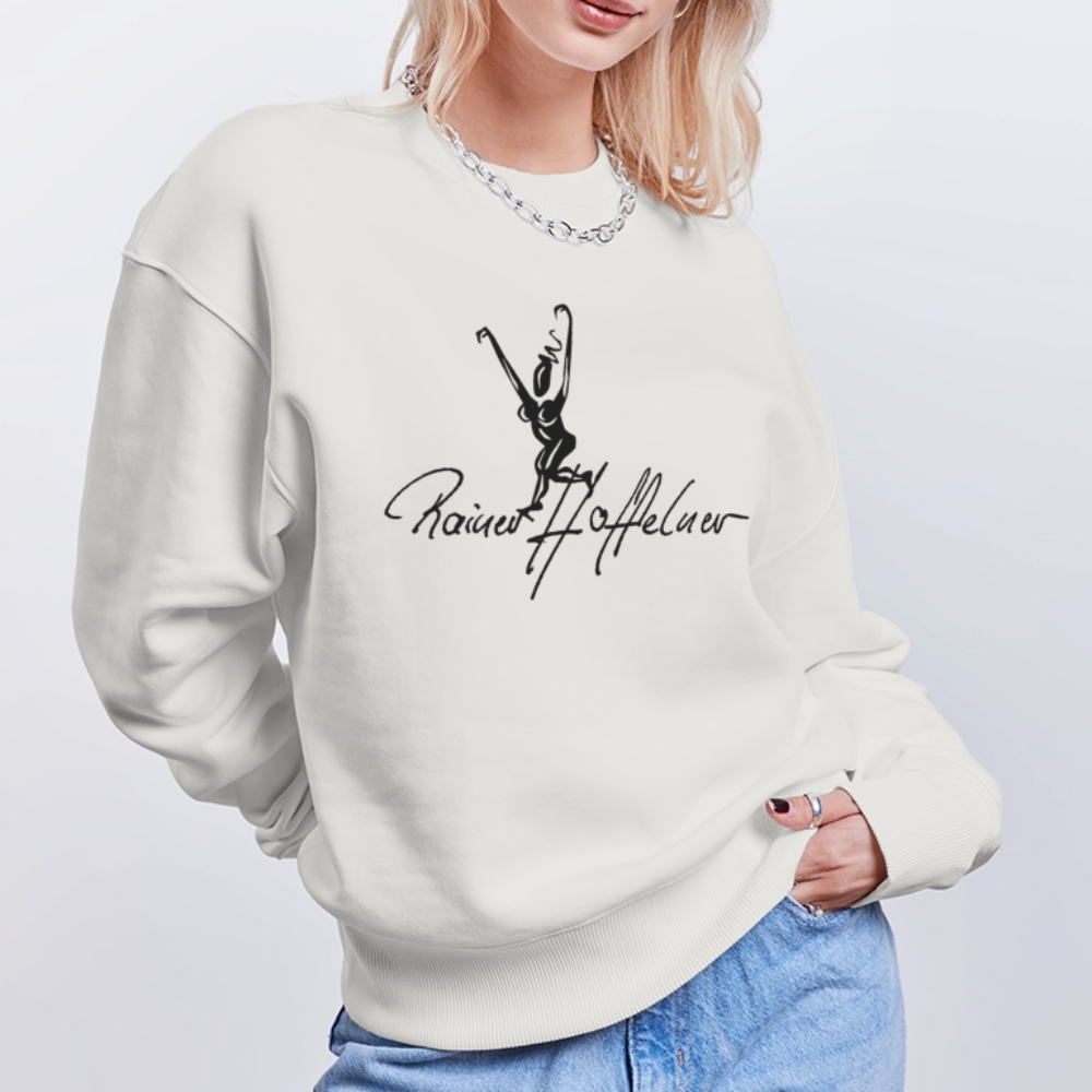 Unisex Oversize Bio Pullover mit TUSCHEWEIBCHEN PRINT - OFF WHITE