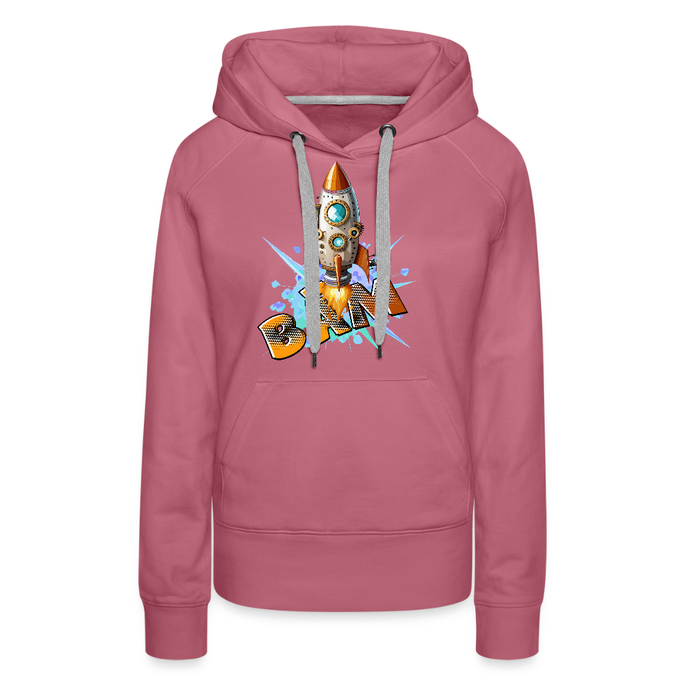 Frauen Premium Hoodie mit RAKETE PRINT - Malve