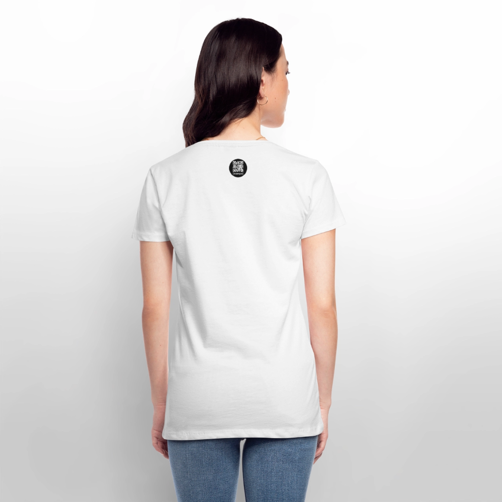Frauen Premium T-Shirt mit OKTOBERFEST SKULL GIRL PRINT - Weiß