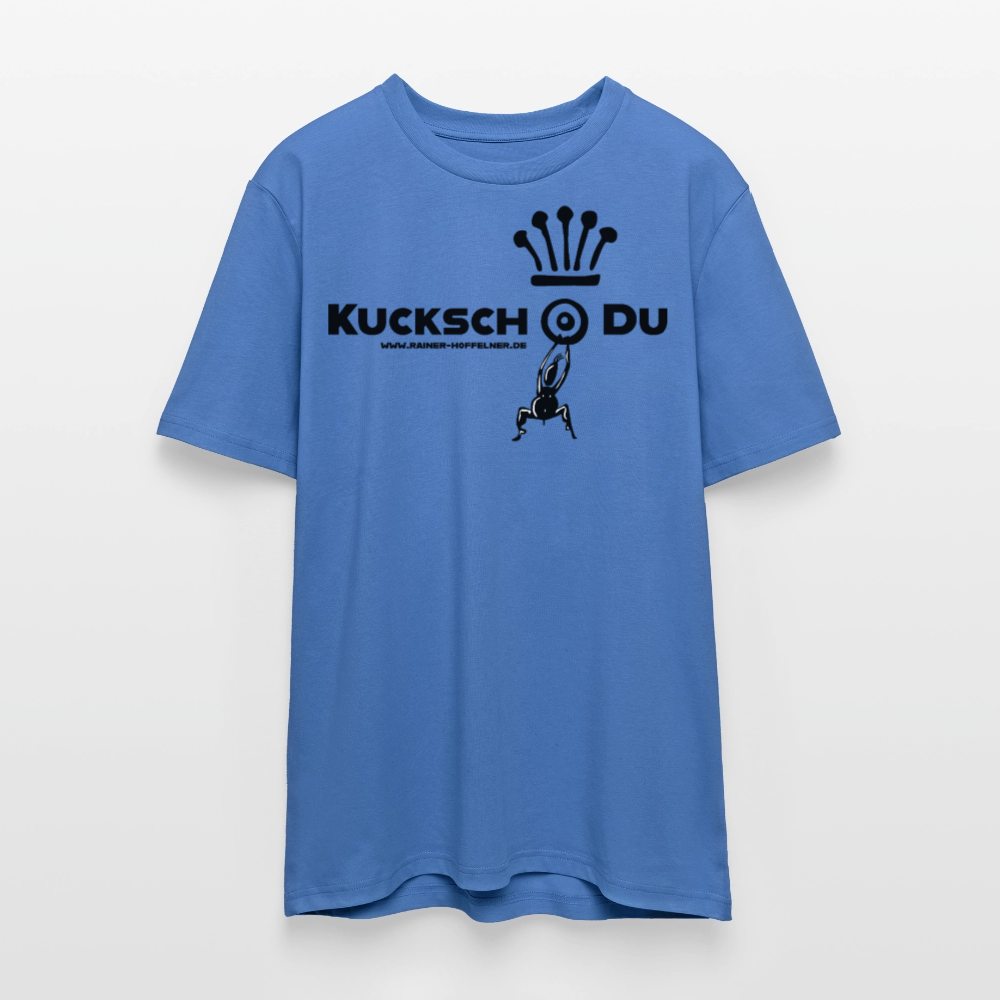 Unisex Bio-T-Shirt mit KUCKSCH DU PRINT - Achtsames Blau