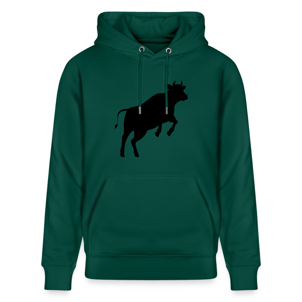 Unisex Hoodie mit JUMPING COW PRINT - Forest