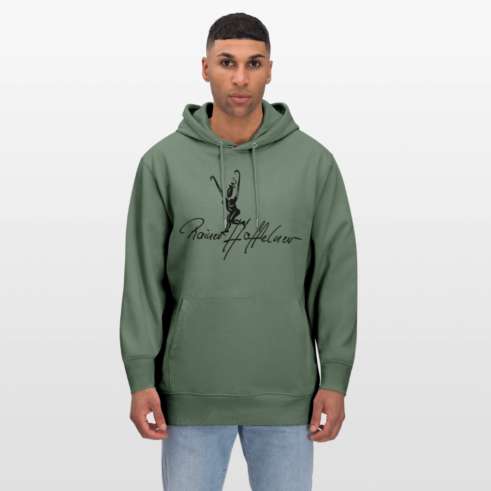 Unisex Bio-Hoodie mit TUSCHEWEIBCHEN PRINT - Tanngrün