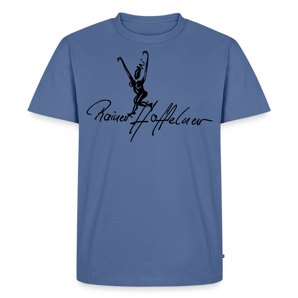 Männer Premium T-Shirt mit TUSCHEWEIBCHEN PRINT - Taubenblau