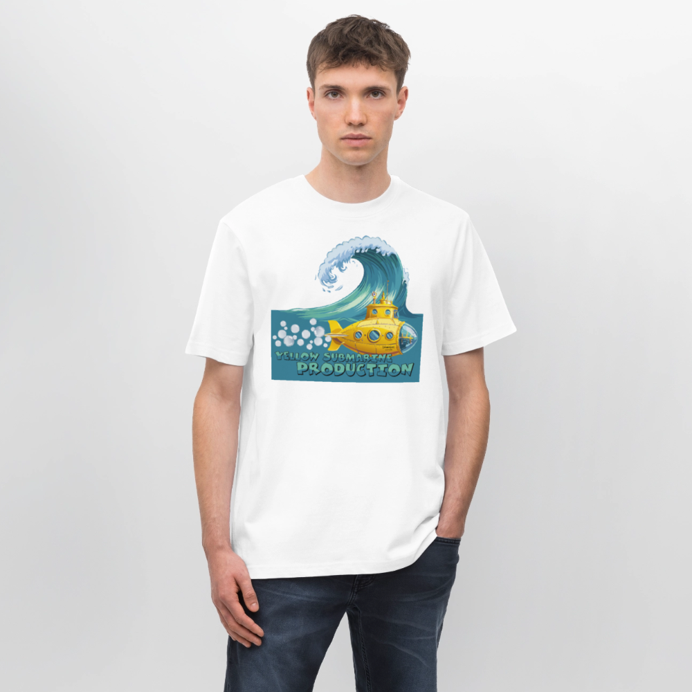 Unisex Bio-T-Shirt mit YELLOW SUBMARINE PRODUCTION PRINT - Weiß