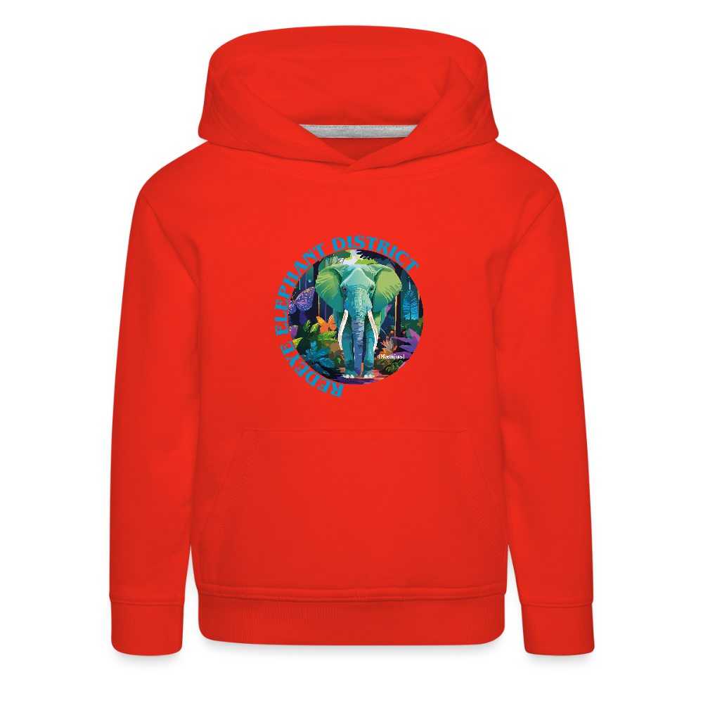 MNJS KIDS Premium Hoodie mit REDEYE ELEPHANT DISTRICT PRINT - Rot