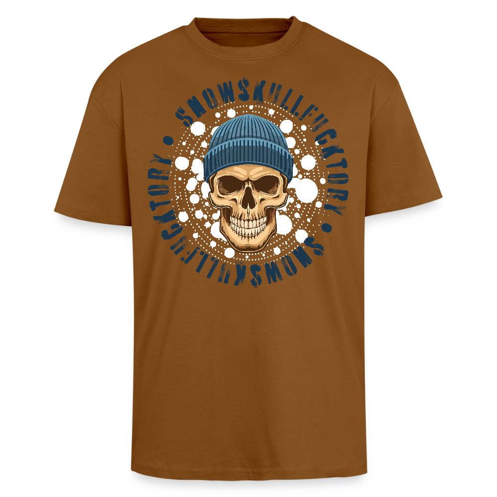 Heavy Oversize T-Shirt mit SNOWSKULL PRINT - Toffee