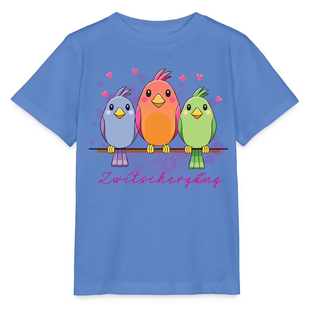 MNJS KIDS Bio T-Shirt mit ZWITSCHERGÄNG PRINT - Blau