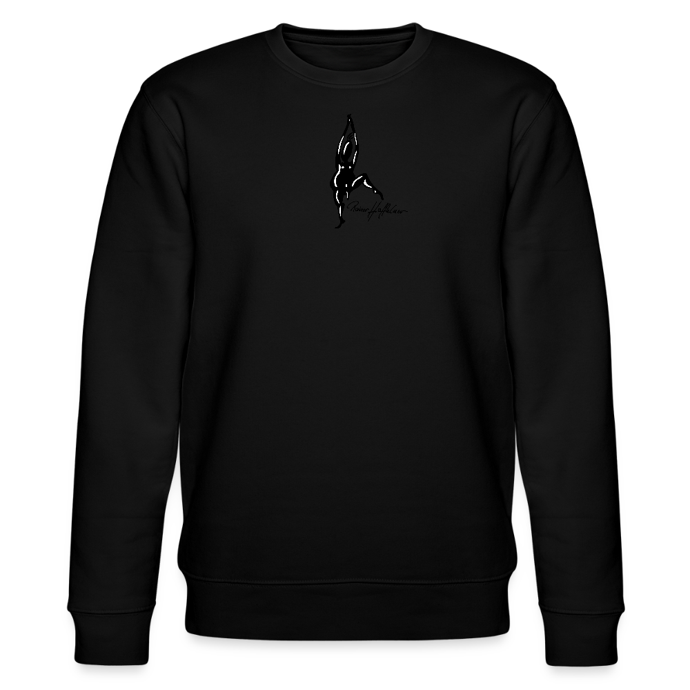 Unisex Bio-Sweatshirt mit TUSCHEMÄNNCHEN PRINT - Schwarz