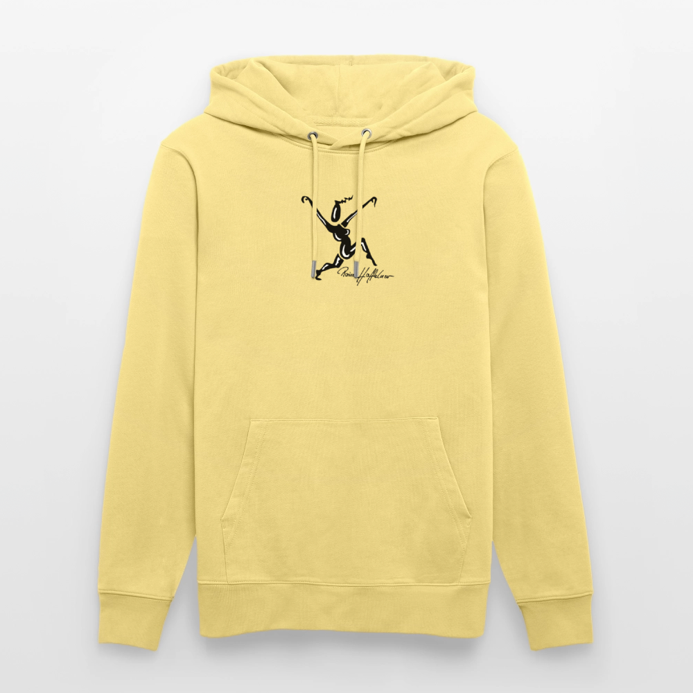 Unisex Bio-Hoodie mit TUSCHEWEIBCHEN PRINT - Gelb Viva