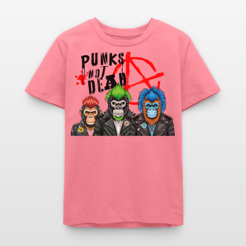 MNJS TEENS Bio T-Shirt mit PUNKS NOT DEAD PRINT - Pink