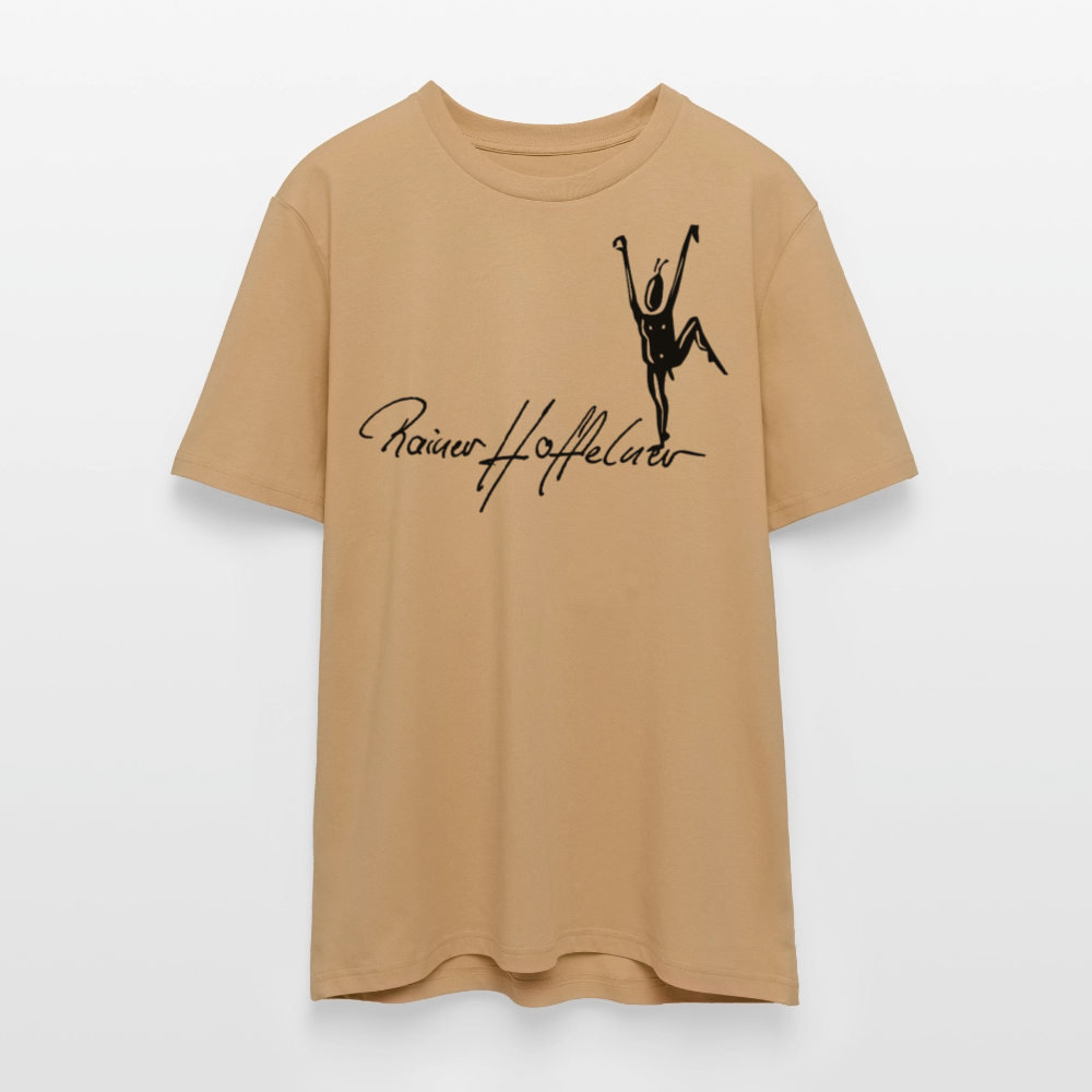 Unisex Bio-T-Shirt mit TUSCHEMÄNNCHEN PRINT - Karamell