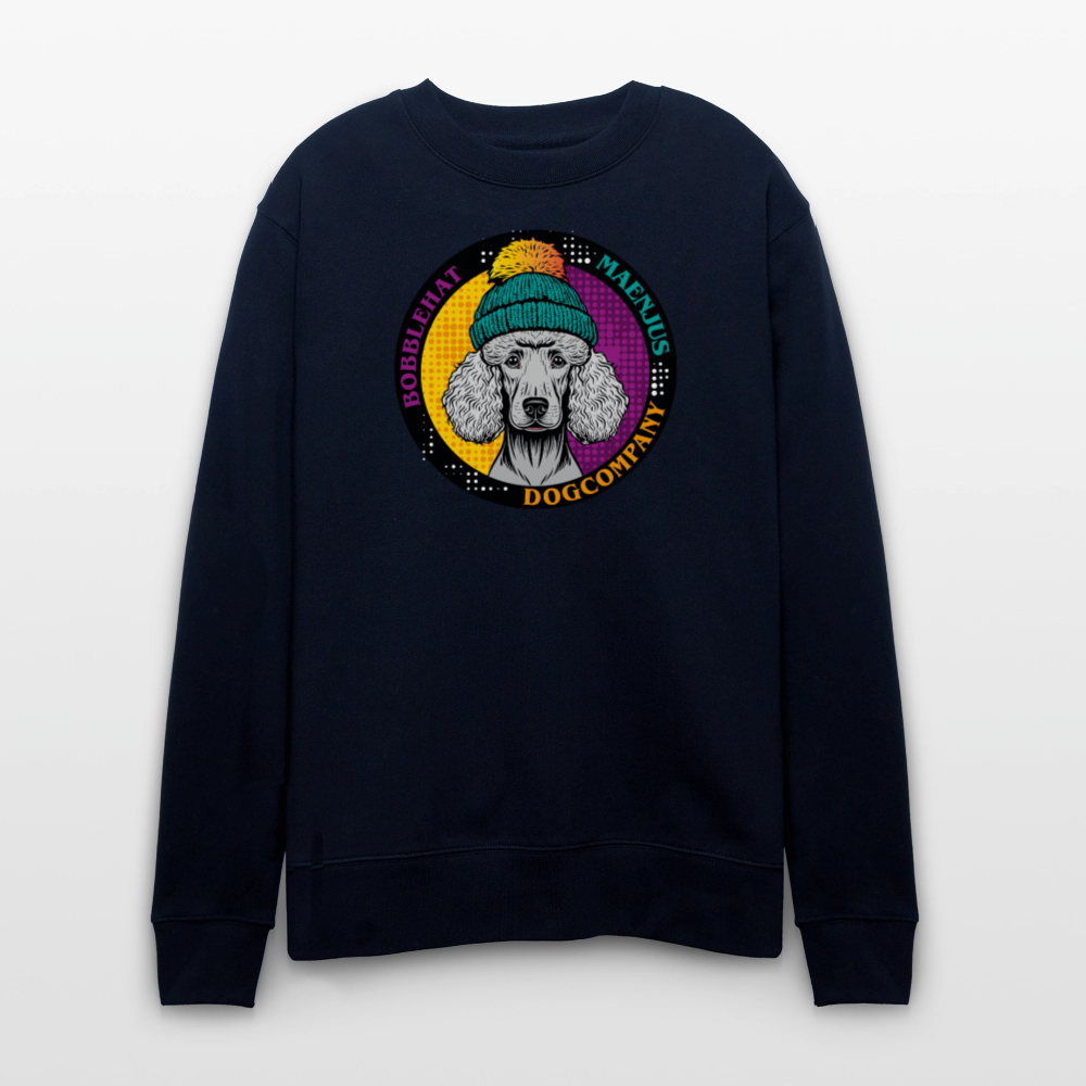 Unisex Bio-Sweatshirt mit BOBBLEHAT DOGCOMPANY PRINT - Navy