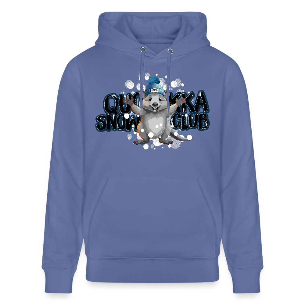 Unisex Bio-Hoodie mit QUOKKA SNOWCLUB PRINT - Blau