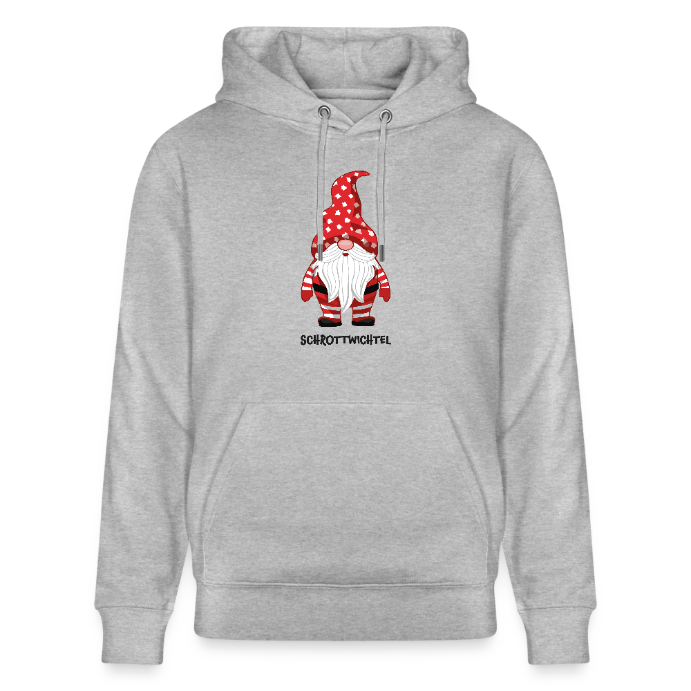Unisex Bio-Hoodie mit SCHROTTWICHTEL PRINT - Grau meliert