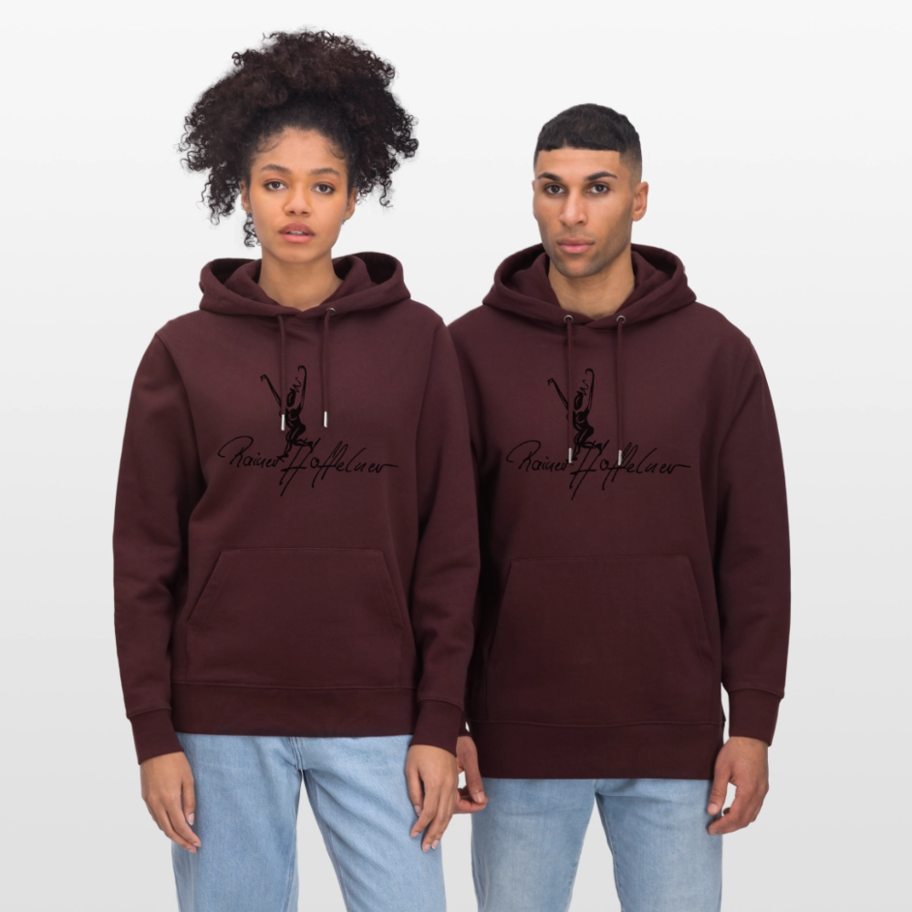 Unisex Bio-Hoodie mit TUSCHEWEIBCHEN PRINT - Maroon