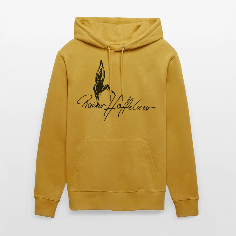 Unisex Bio-Hoodie mit TUSCHEMÄNNCHEN PRINT - Ocker