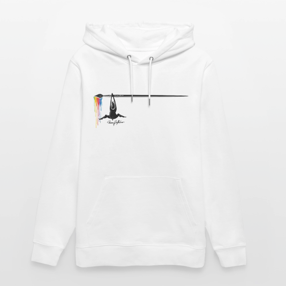 Unisex Hoodie mit TUSCHEMÄNNCHEN PRINT - Weiß