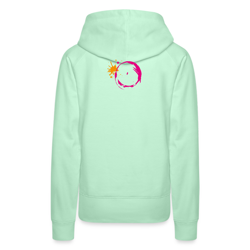 Frauen Premium Hoodie mit ES ESKALIERT EH PRINT - helles Mintgrün