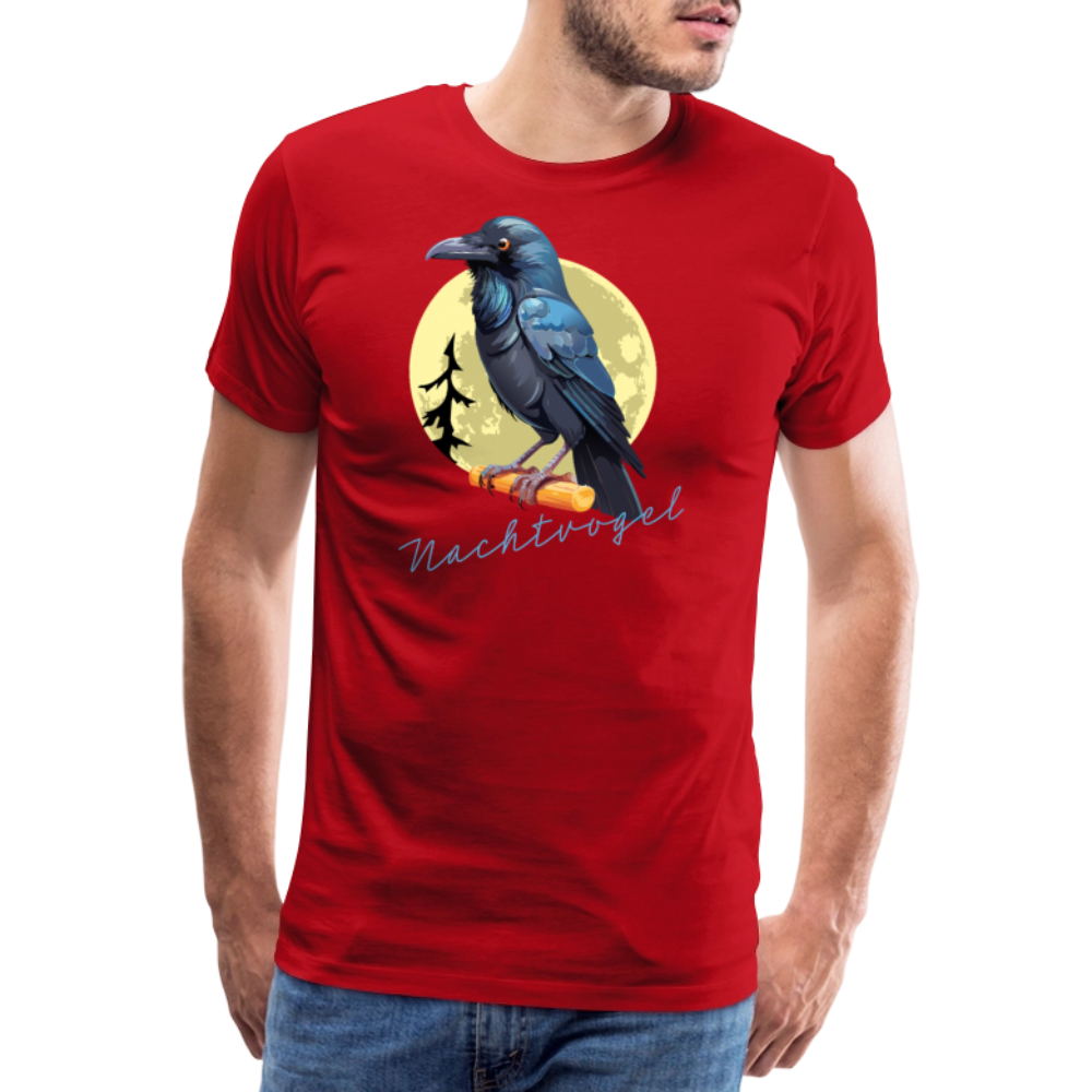 Männer Premium T-Shirt mit NACHTVOGEL PRINT - Rot