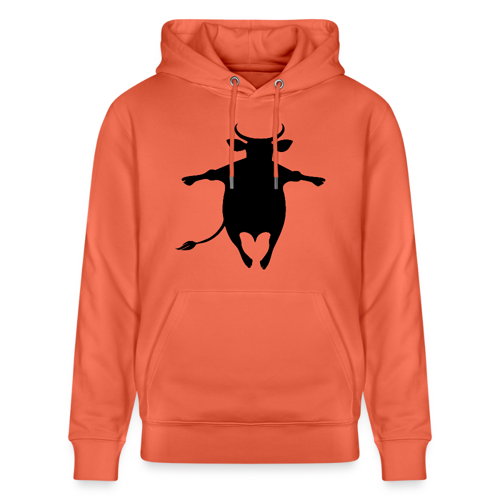 Unisex Hoodie mit HAPPY COW PRINT - Hellrot