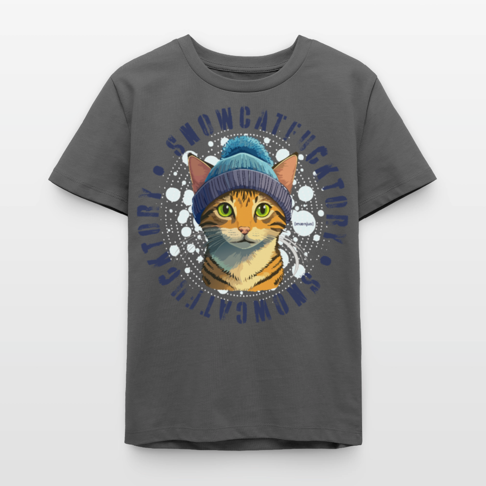 MNJS TEENS Bio T-Shirt mit SNOWCATFUCKTORY PRINT - Anthrazit