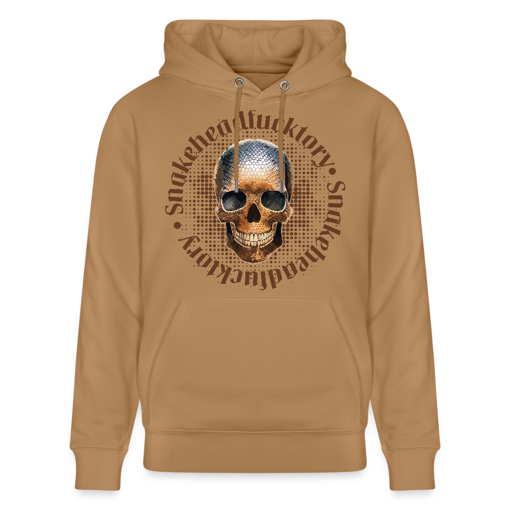 Unisex Hoodie mit SNAKEHEAD SKULL PRINT - Karamell
